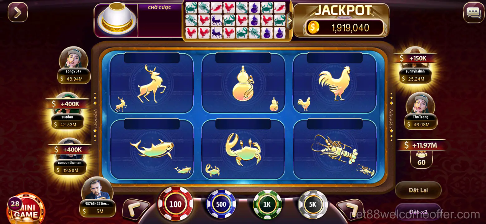 Giao diện ứng dụng Net88 - Trang cá nhân